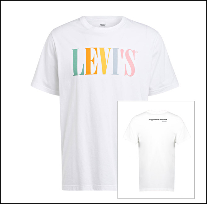 Das LEVI’s-Special-Ticket beinhaltet ein limitiertes SupportYourClubkultur-Shirt.