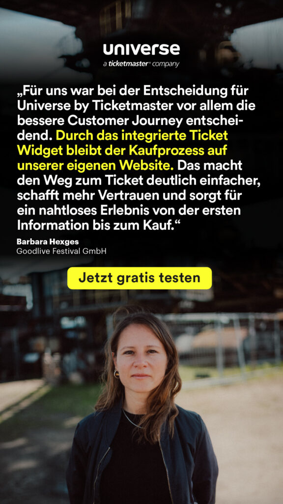 Rezension Kunde Partner Ticketmaster universe 